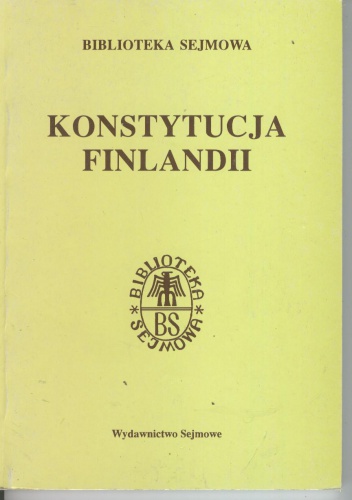 Okladka ksiazki konstytucja finlandii